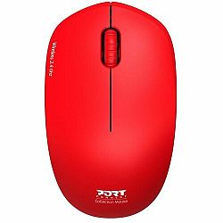 PORT CONNECT bezdrátová myš Wireless COLLECTION 1600DPI, červená