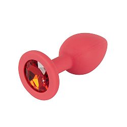 Silikonový anální kolík Jewel Red Plug small
