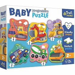 Trefl Baby puzzle Na staveništi, 6v1 (2-6 dílků)