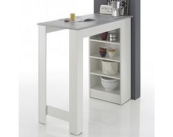 Barový stůl Mojito, bílý/šedý beton