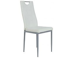 Jídelní židle Kim, bílá ekokůže
