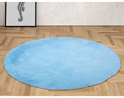 Kulatý koberec Rabbit 60 cm, světle modrý