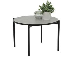 Kulatý konferenční stolek Jonas, imitace šedý mramor