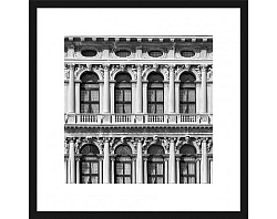 Rámovaný obraz Architektura 40x40 cm, černobílý